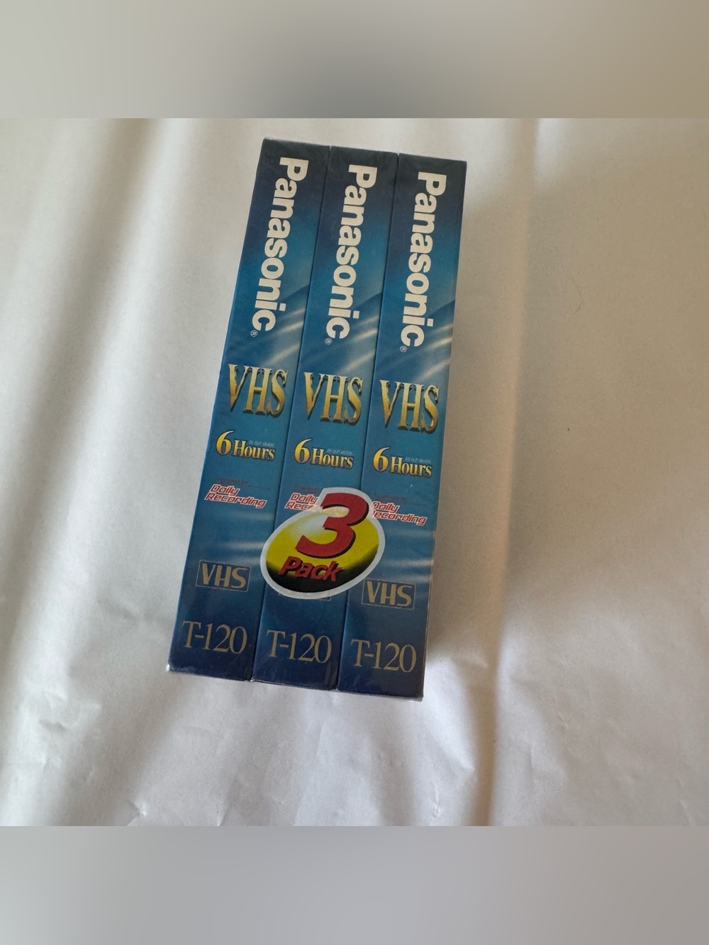 New and Sealed! PANASONIC Blank VHS Tapes - Set of 3